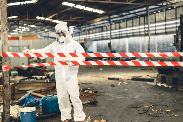 Professional Hoarding Cleanup technician working in Renault, IL